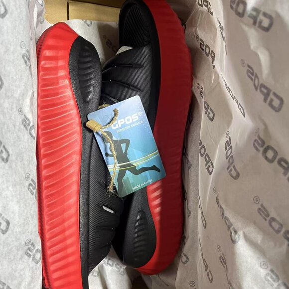 NEW GPOS Recovery Slide Orthotic Plantar Fasciitis Relief black/red pink/white - Picture 2 of 14